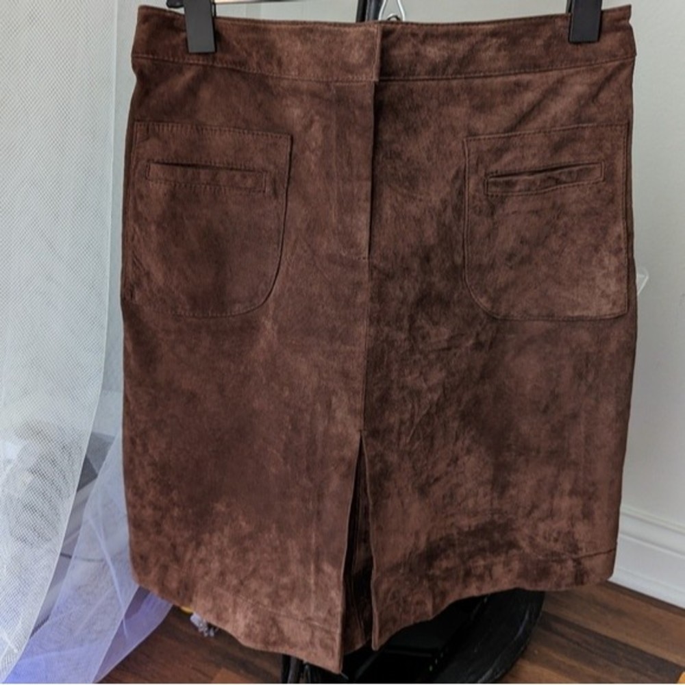 Vintage Lilly Pulitzer Brown Suede Skirt